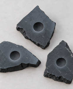 Big shungite stand for a sphere or an egg more than 3.5 in (90 mm)